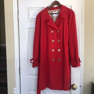 Isaac Mizrahi Live Double Breasted Trench Coat XL